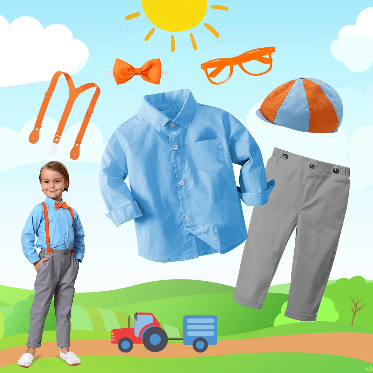 Toddler Boys Gentleman Suspender Party Outfit