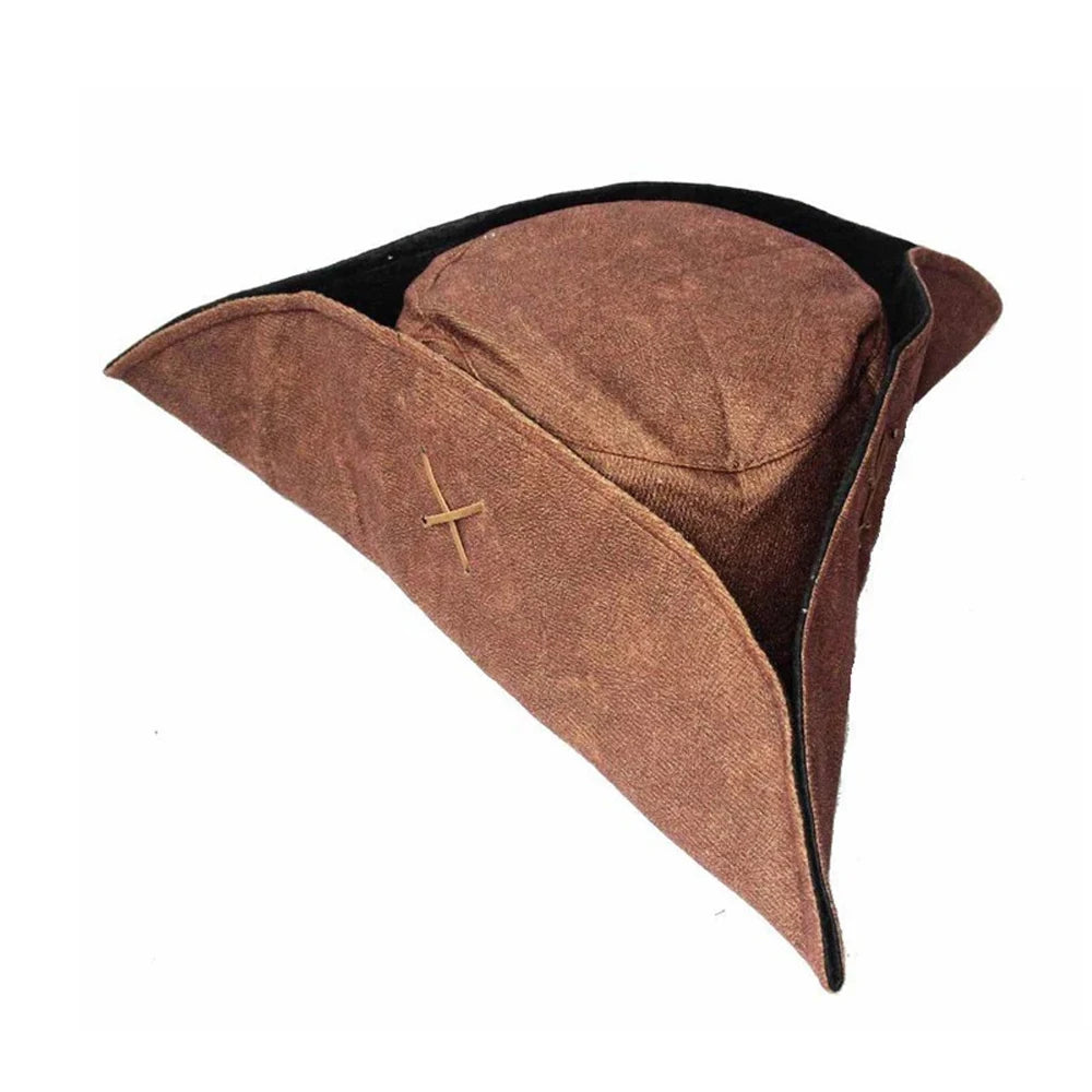 halloween costume for men adult pirate captain jack sparrow wigs hat pirates of the caribbean cosplay - product image 4