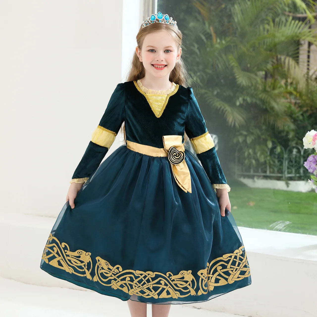 Girls Merida-Inspired Princess Halloween Costume Dress