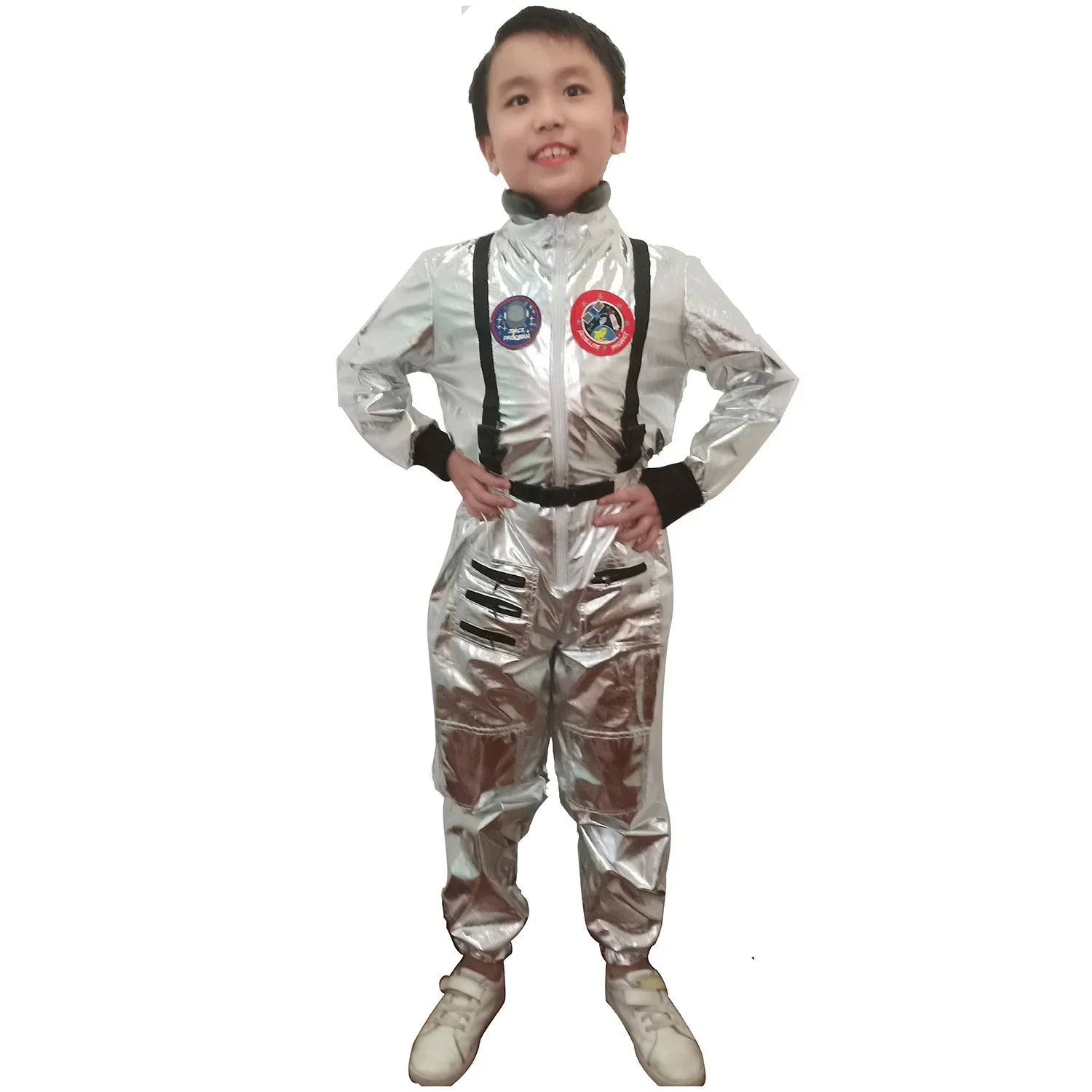 Halloween Adult Children Astronaut Costume Silver Spaceman Men Women Space Suit Halloween Performance Costume - product image 10