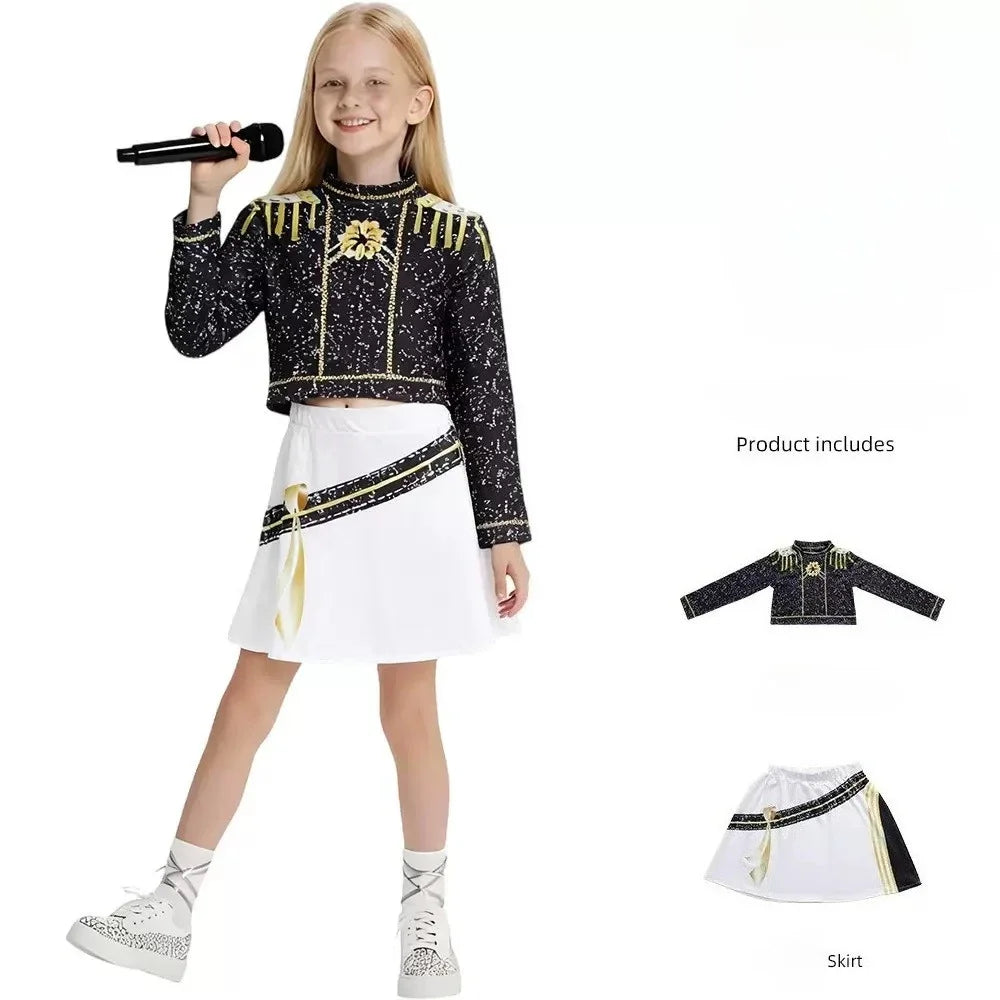 Warrior K Pop Disguise Rumi Costume Zoey Costume Mira Black 3D Printing Group Women - E / 110cm