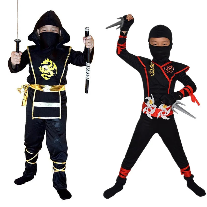 Ninja Costume Boy Kids Costume Boy Ninja Muscle Costume with Ninja Foam Accessories