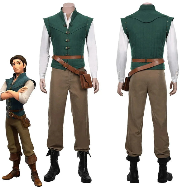 Anime Flynn Rider Tangled Long-Haired Tower Princess Costume Adult