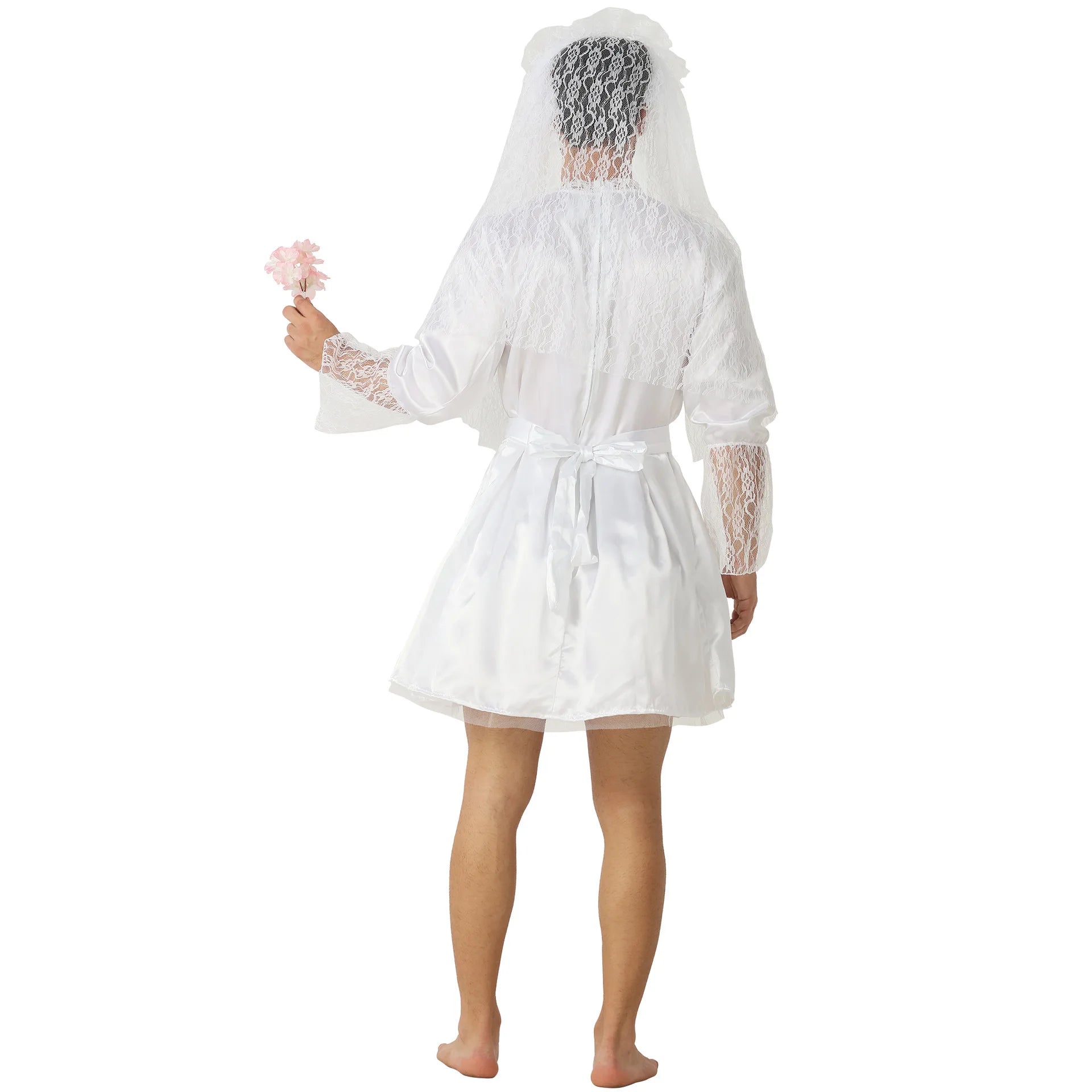 Male Runaway Bride Halloween Dress Up Mens Adult Funny Wedding Dress Bride Stag Party Costume - product image 5