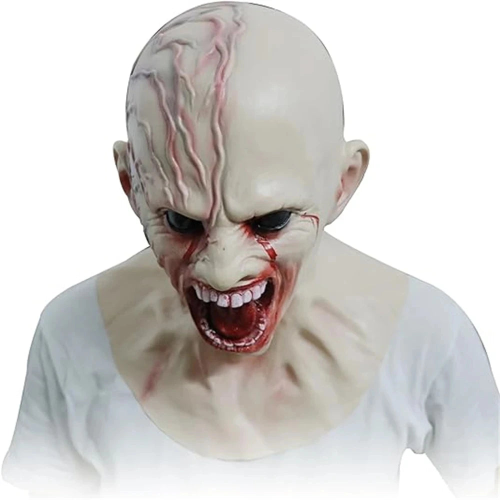 Zombie Mask Creepy Halloween Props Scary Realistic Face Mask Adult Party Cosplay Costume Props Horror - product image 3