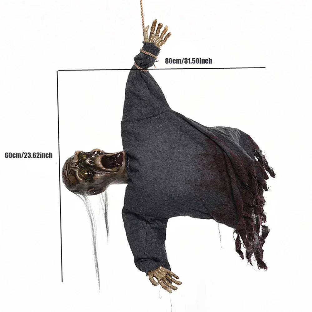 1-Piece Halloween Decoration Hanging Pumpkin Head Scream Sound Party Prop Haunted - product image 27