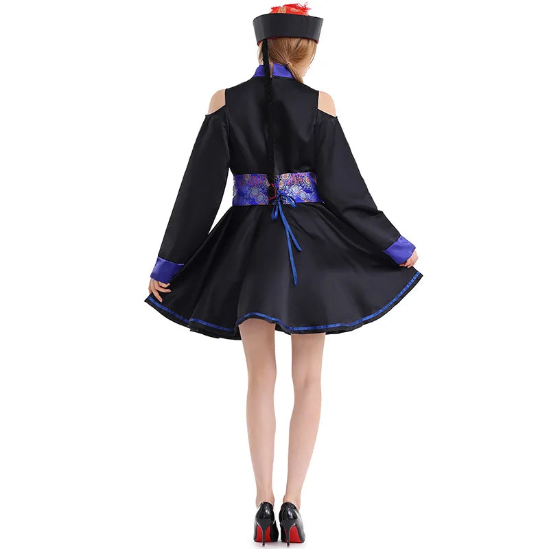 Women's Vampire Chinese Vintage Embroidered Zombie Gothic Cheongsam Hat - alternate view 2
