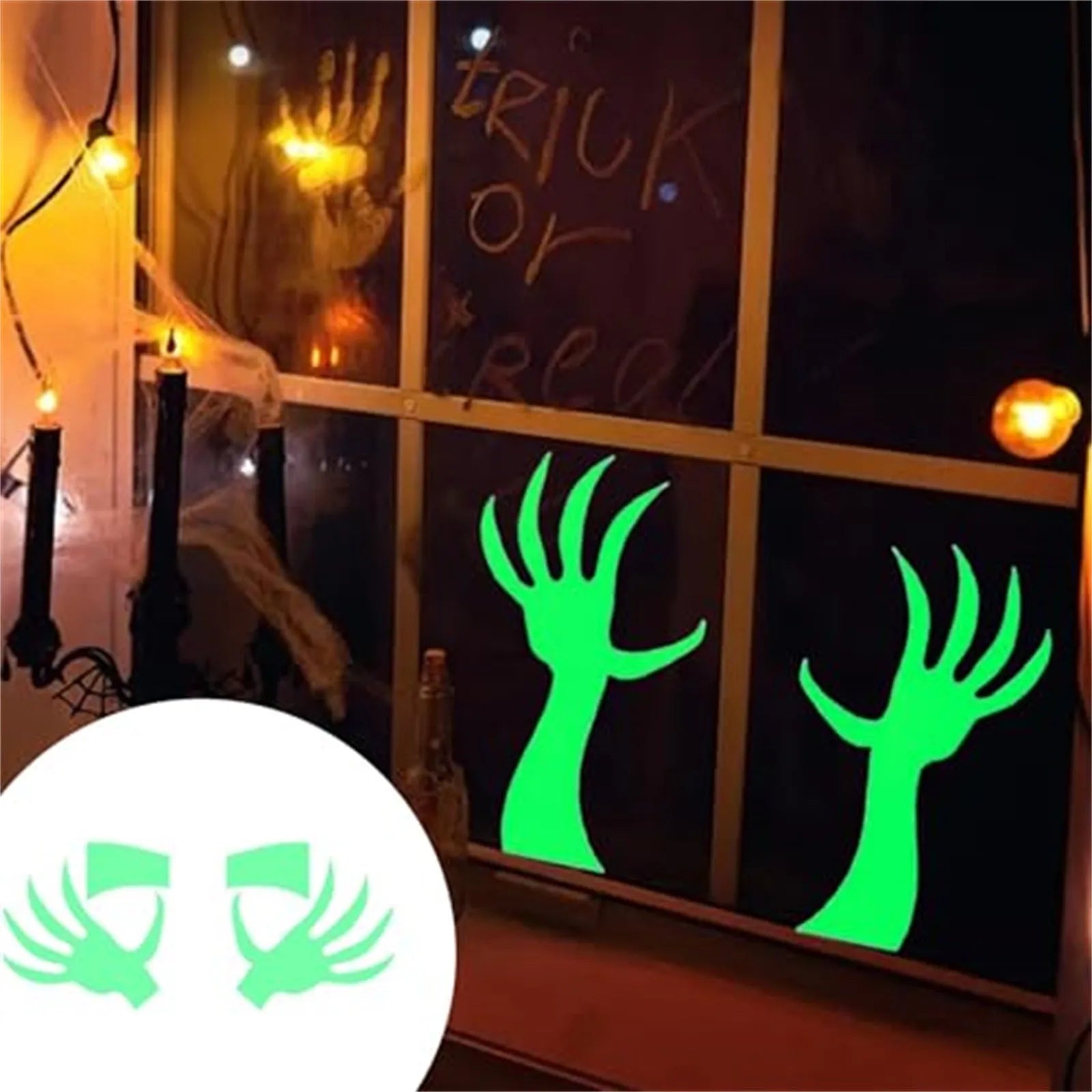 Glow-in-the-Dark Scary Eyes Halloween Wall Decals