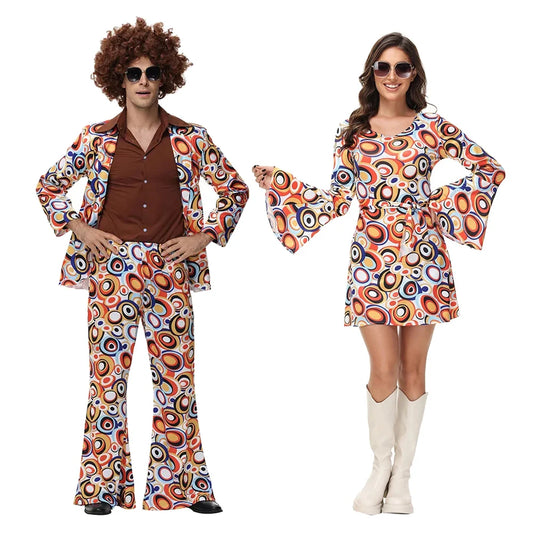 Couples Disco Hippie 70s 80s Rock Dance Fantasia Costume