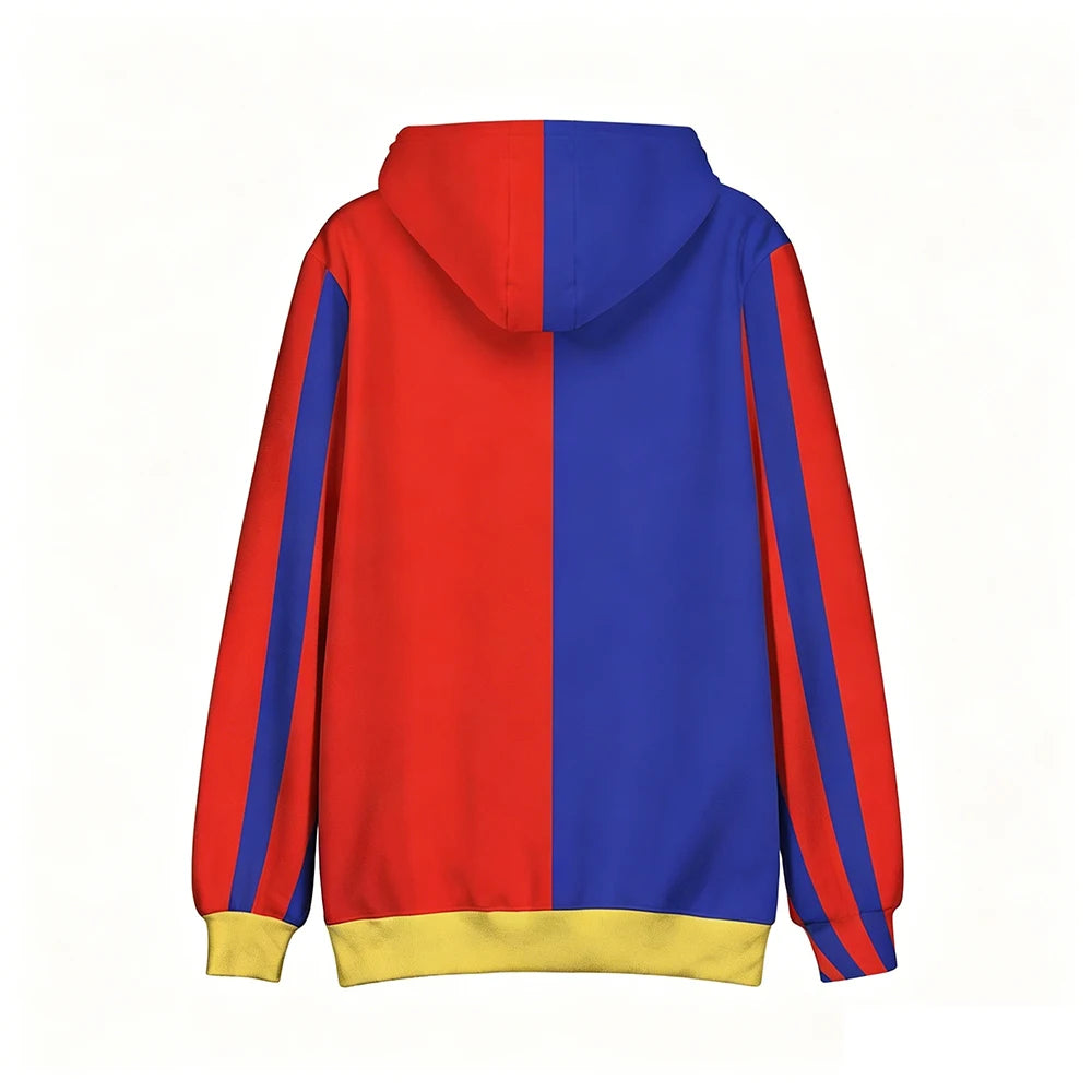 Women's Pomni Cosplay Costume Men Pomni Hoodie Cartoon Character Clowns Pullover Sweatshirt Halloween - product image 2
