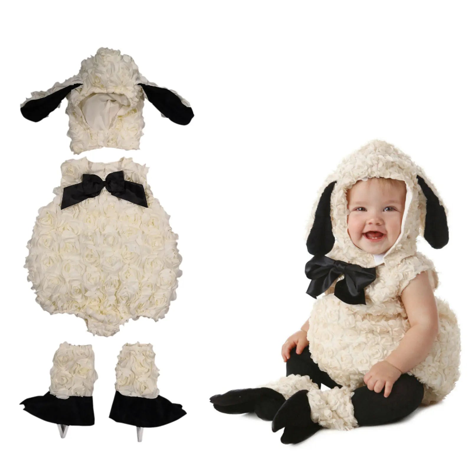 Halloween Kids Costume Animal Themed Cosplay Party Costume Baby Girls Lamb Costume for Toddler Cosplay - product image 3