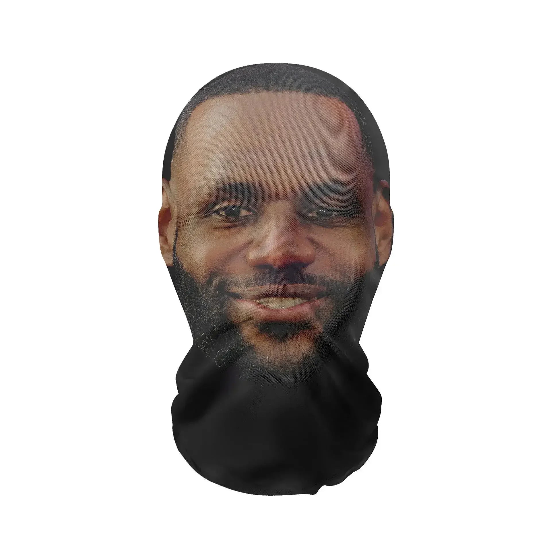 Costume Headwear Hip Hop Hood Hat Headgear 3D Printed Kanye Mask Elastic Mesh Halloween - 4