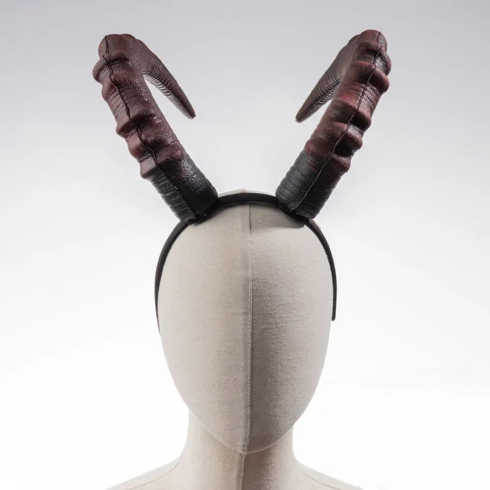 Black Demon Horn Headpiece Women Gothic Devils Sexy Animal Ox Horns