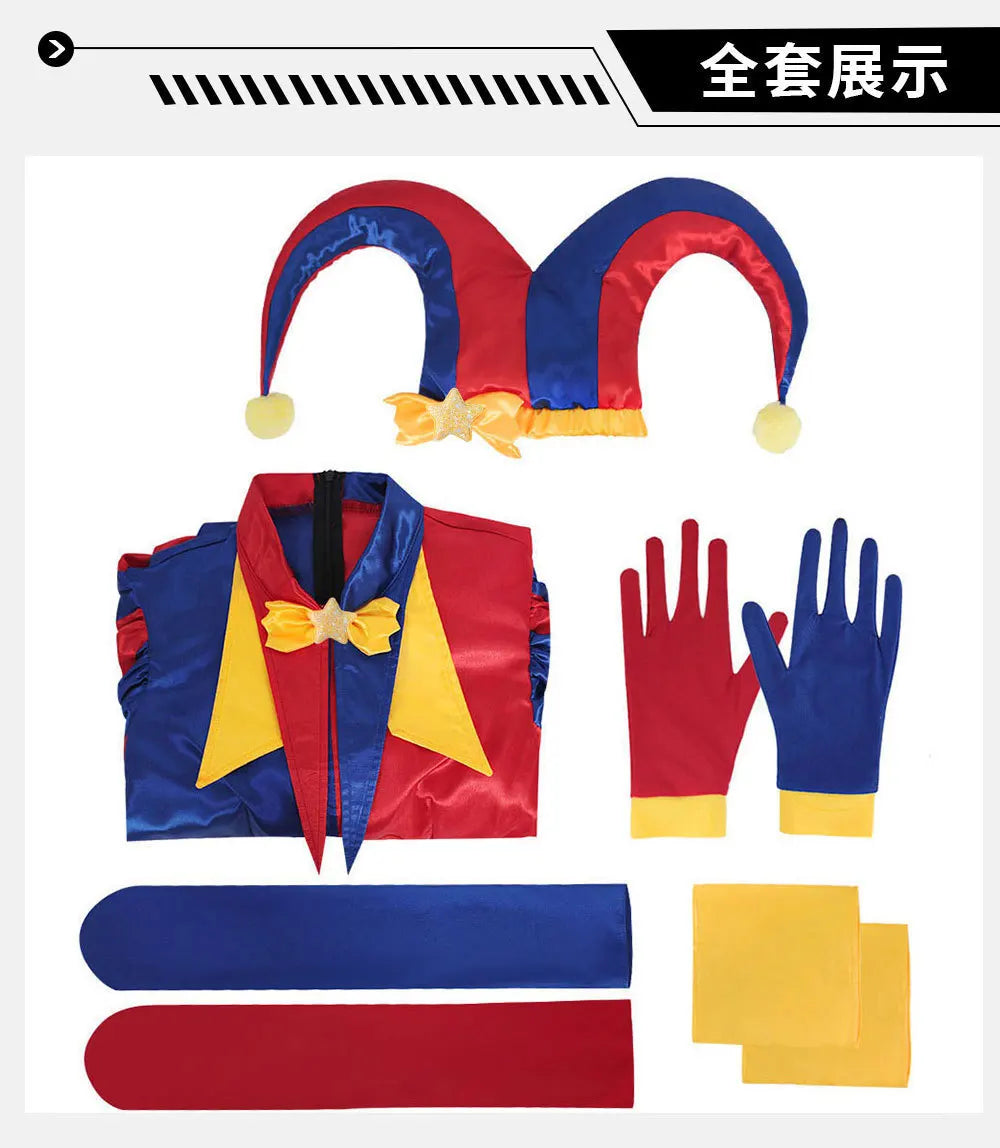 Cartoon Amazing Ragatha Digital Circus Costume for Girls Dress Halloween Pamny Jumpsuits - set / XS