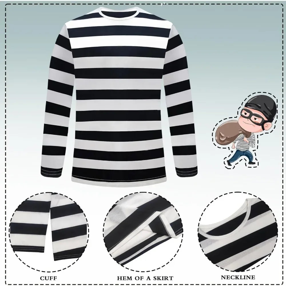7Pcs Movie Robber Cosplay Costume Thief Bank Robber Accessories Set - view 2