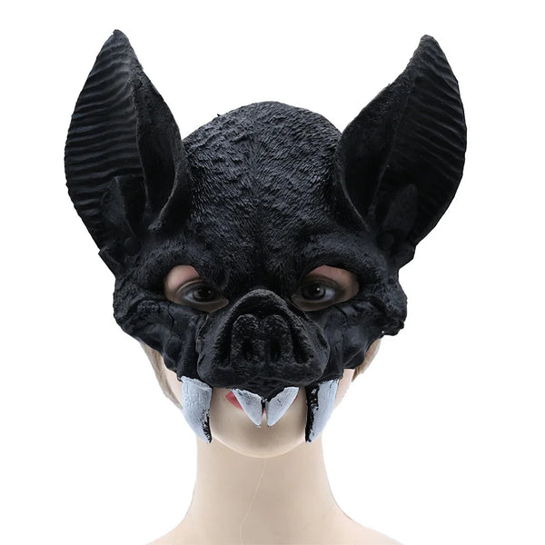Vampire Scary Halloween Masks Creepy Carnival Props Evil Cosplay Masks Halloween Bat Mask Bat Face Cover - product image 1