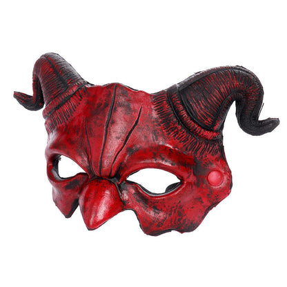 Halloween Devil Horror Half Face Mask Scary Horn Ghost Mask Monster Costume for Halloween - View 5