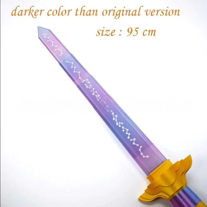 New Rumi Sword With Symbol Prop Purple Long Sword Cosplay 3d Print Telescopic Accessories Women Men Carnival - product image 3