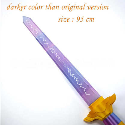 New Rumi Sword With Symbol Prop Purple Long Sword Cosplay 3d Print Telescopic Accessories Women Men Carnival - product image 3