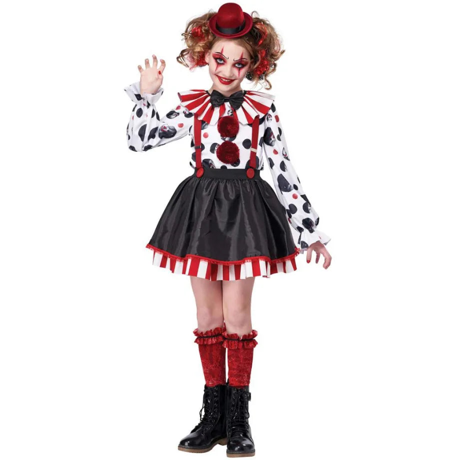 Halloween Clown Cosplay Costume Women Dress Suit Acrobatic Performance Outfit Family Look Suit Girl Dress Wear - product image 8