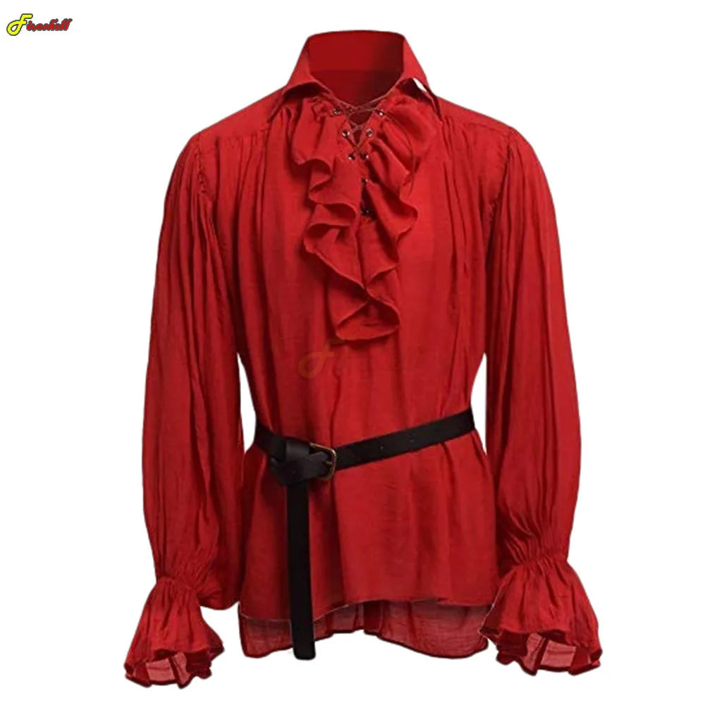 Medieval Autumn Shirts Steampunk Bandage Long Costume - alternate view 4