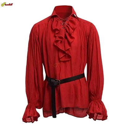 Medieval Autumn Shirts Steampunk Bandage Long Costume - alternate view 4