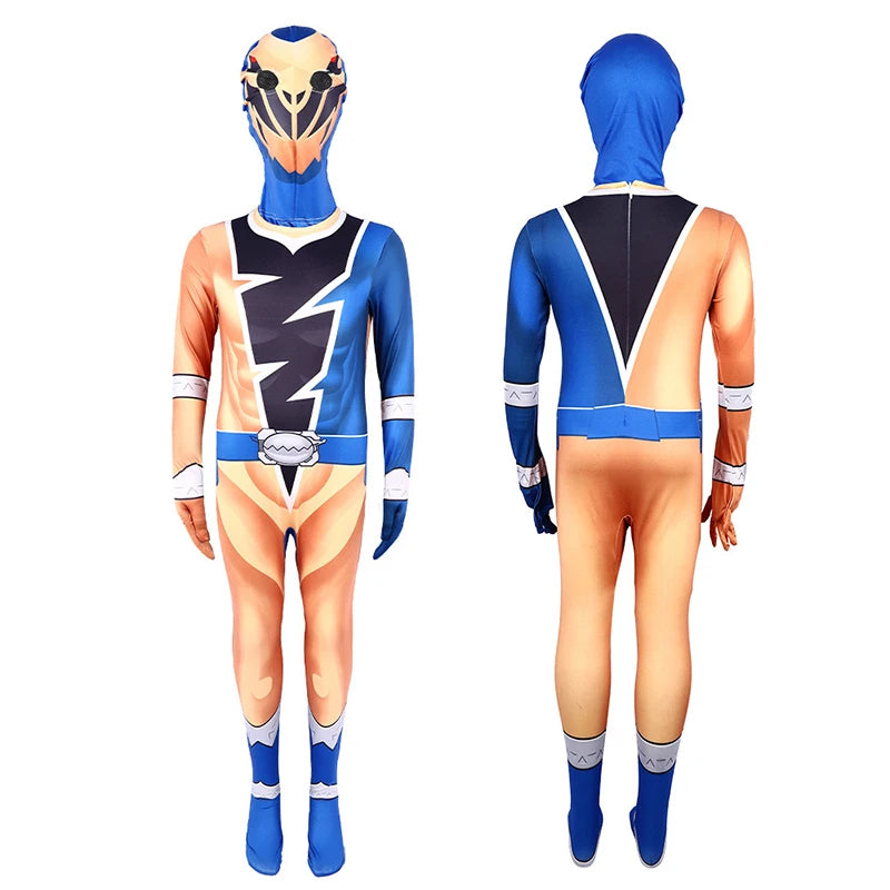 Anime Fancy Adult Ranger Kishiryu Sentai Ryusoulger Costume Jumpsuit Halloween Men - black / 150