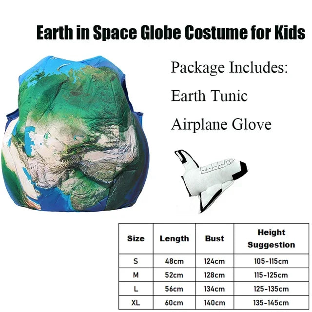 Planet Earth Costume for Kids | Globe Earth Day & Halloween Outfit