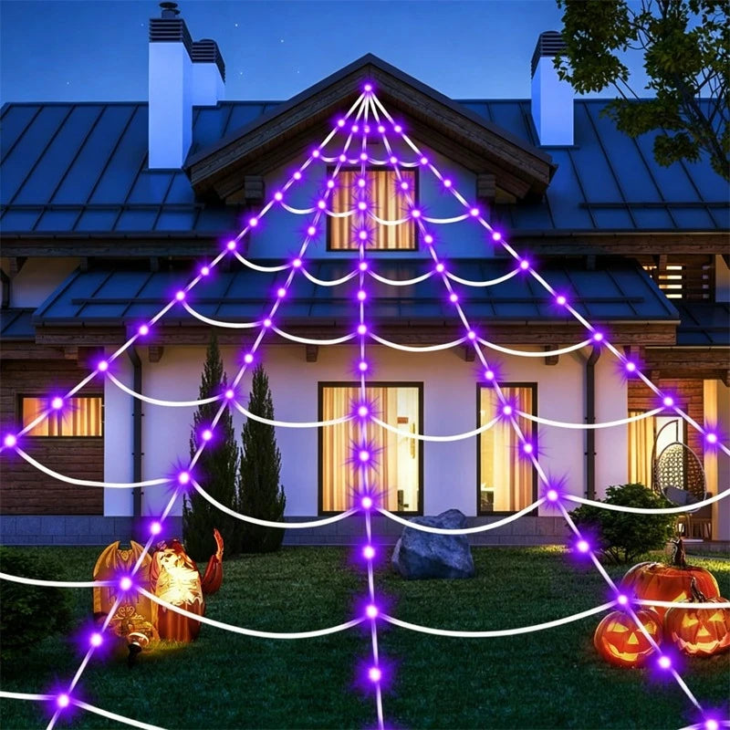 26.2 FT Spider Light-Up Outdoor Halloween Spider Web Decoration Costume - product image 2