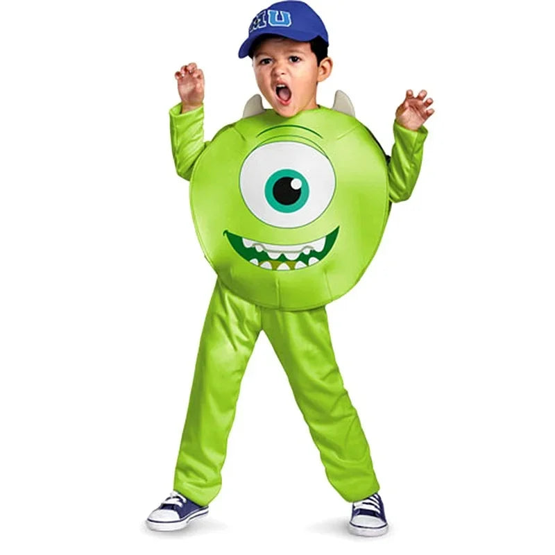 Mike Wazowski-Inspired Monsters University Costume – Jumpsuit, Hat & Vest