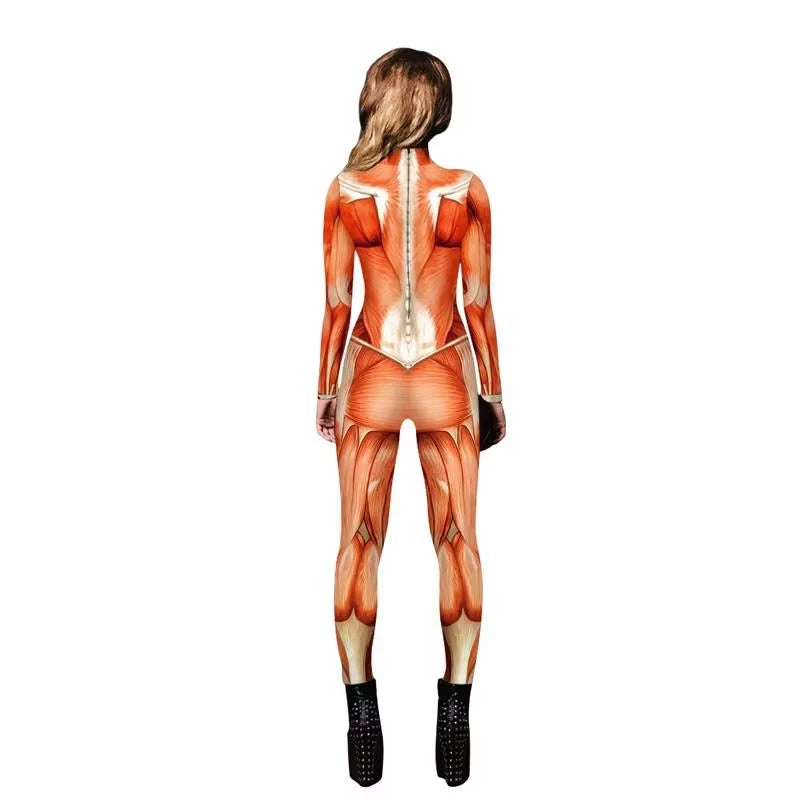 Halloween Costume for Men and Women Anime Movie Imitation Muscle Abs Digital Printing - MEN / XL