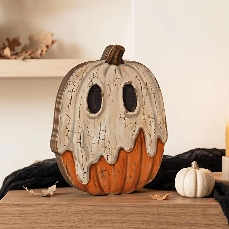 Halloween Interior Decoration Autumn Decoration Retro Wooden Blocks Shelf - product image 9