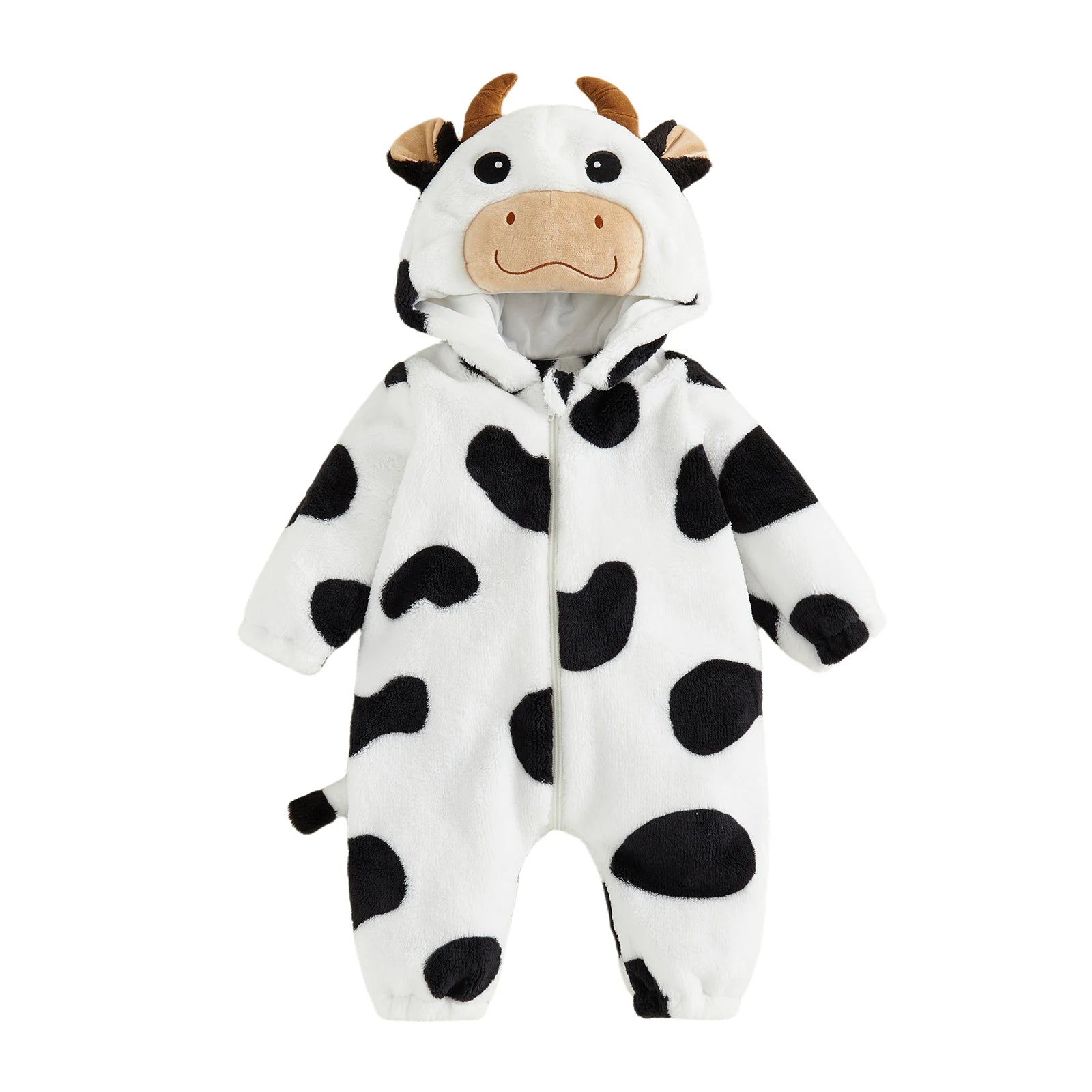 Halloween Costumes Baby Romper Sleeve Hooded Fall Bodysuit Cow Costume Halloween for - View 7