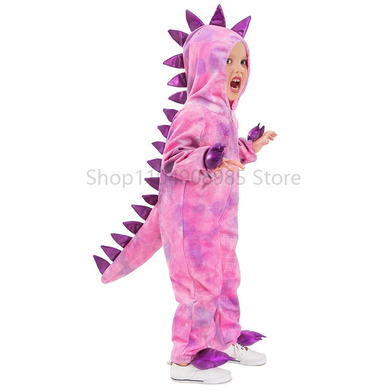 Children Dinosaur Costume Pink Girls the T-Rex Dinosaur Dilophosaurus Boys Halloween Carnival Party Costume - product image 5
