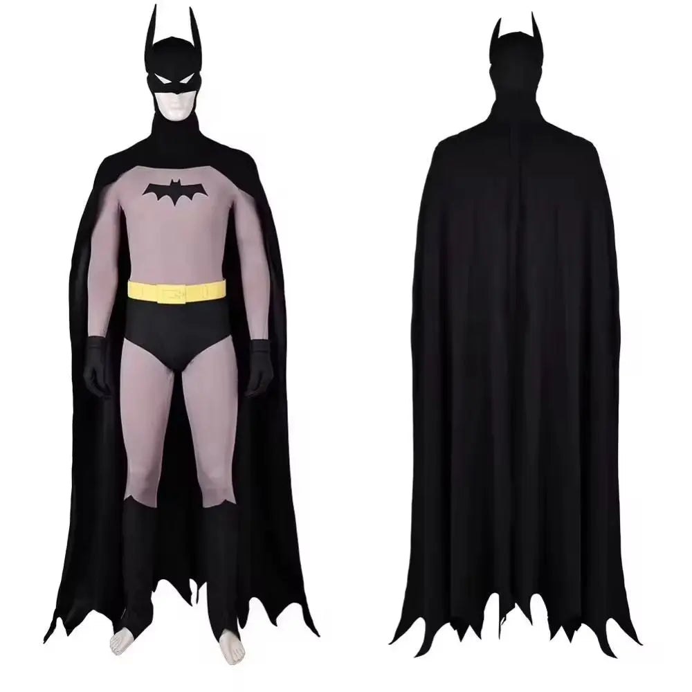 Bat Men Costume Bruce Superhero Disguise for Adult Man Jumpsuit Cloak Bat Mask Bodysuit - Mask only / S