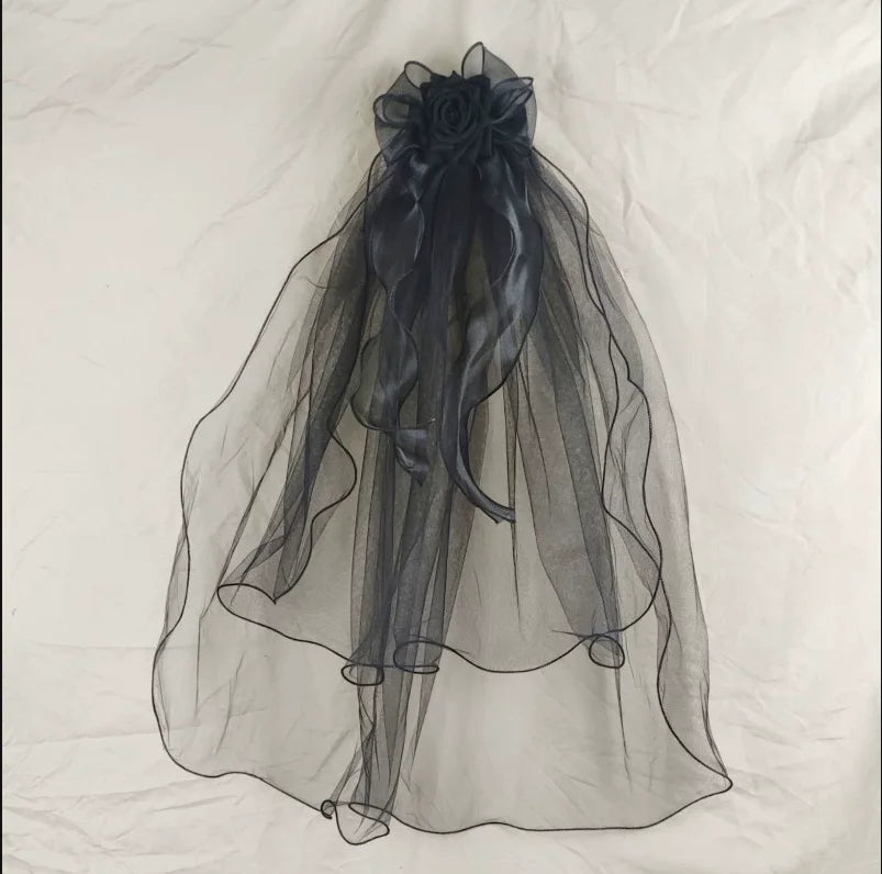 Gothic Lolita Women Hair pins Dark Halloween Dress up Ghost Bride Headwear - product image 6