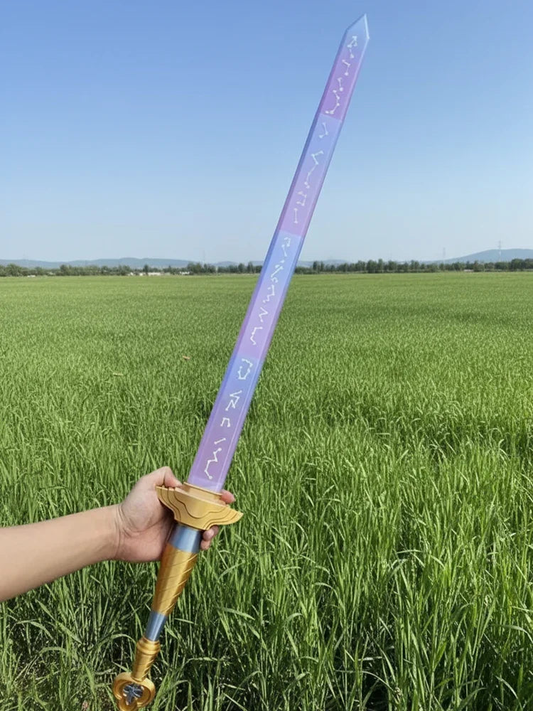 New Rumi Sword With Symbol Prop Purple Long Sword Cosplay 3d Print Telescopic Accessories Women Men Carnival - product image 7