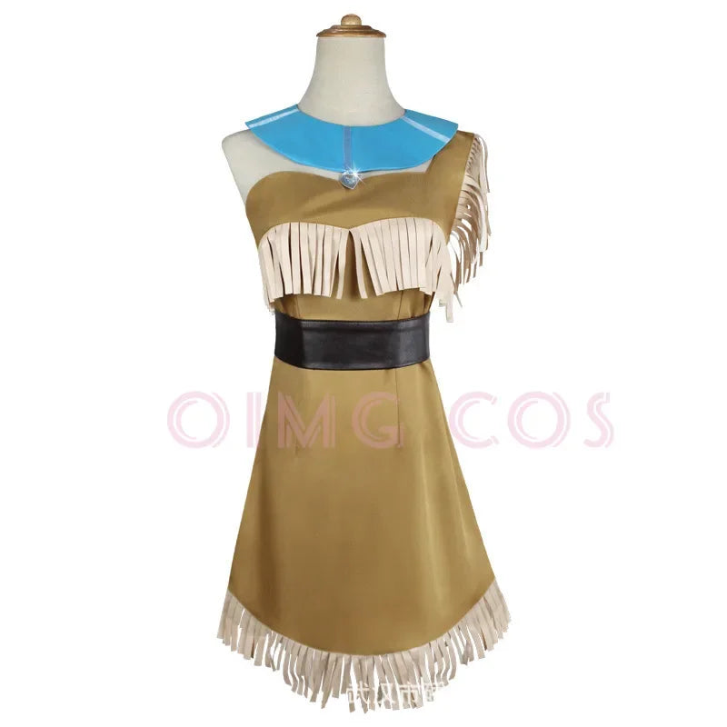 Women's Anime Pocahontas Uniform Masquerade Game Costume