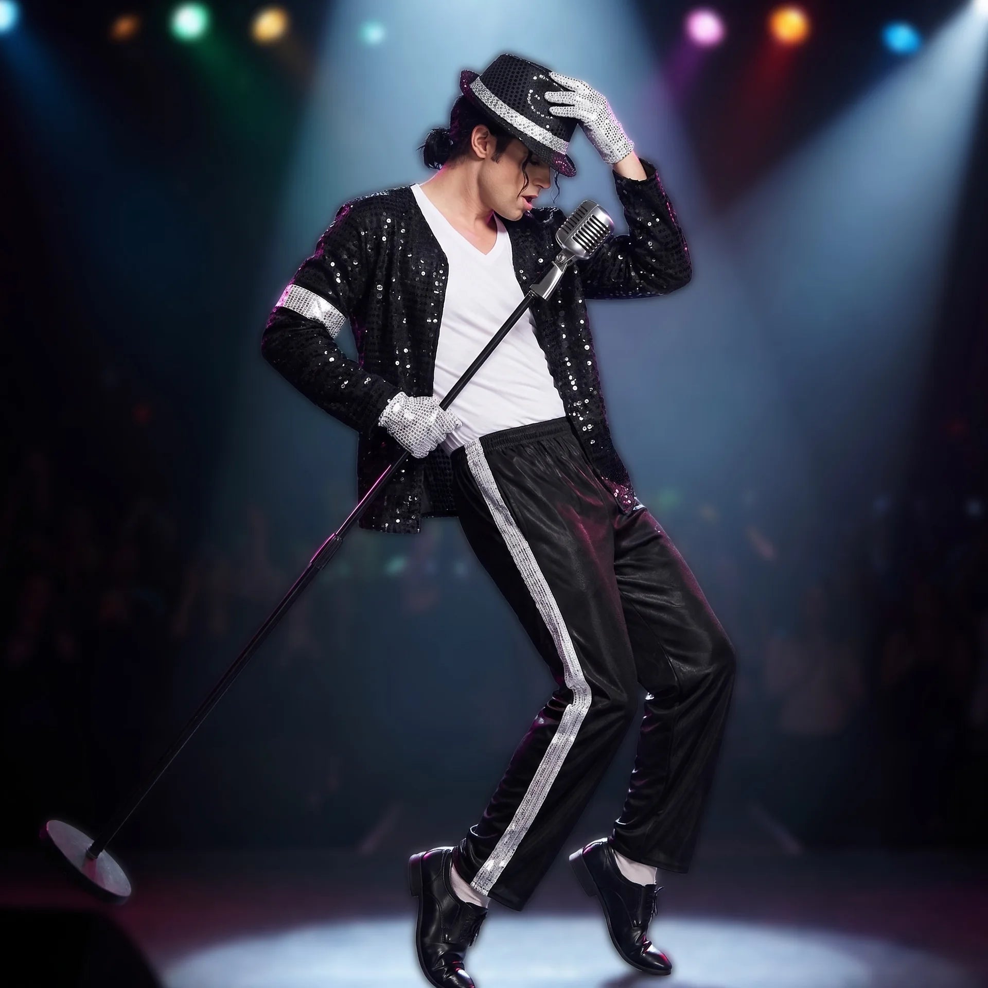 Kids' Michael Jackson Birthday Dance Pop Star Boys Girls Outfits Costume - alternate view 4