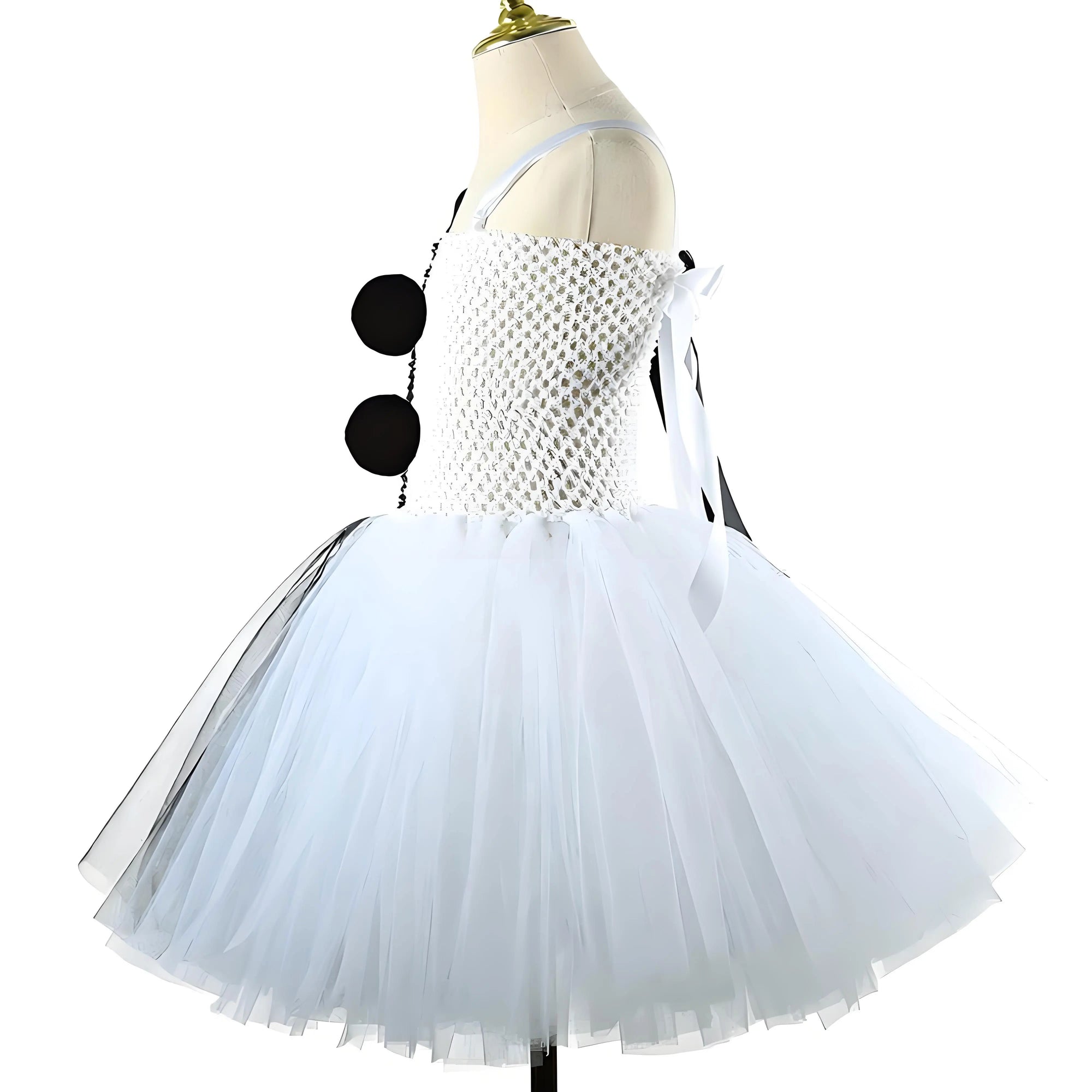 Girls Halloween Clown Costume Dress Kids Black White Scary Clown Dress with Hat Socks - Clown Dress / 12M