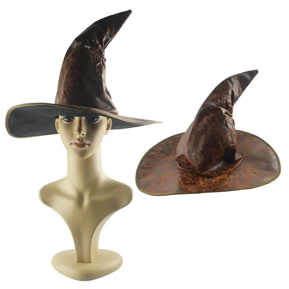 Witch Props Wizard PU Leather Hat - alternate view 3