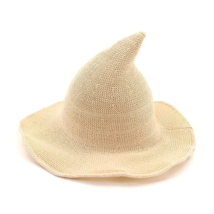 Knitted Witch Hat Pointed Wide Brim Wool Halloween Christmas Costume Party Cosplay Winter Fashion Cap for - product image 7