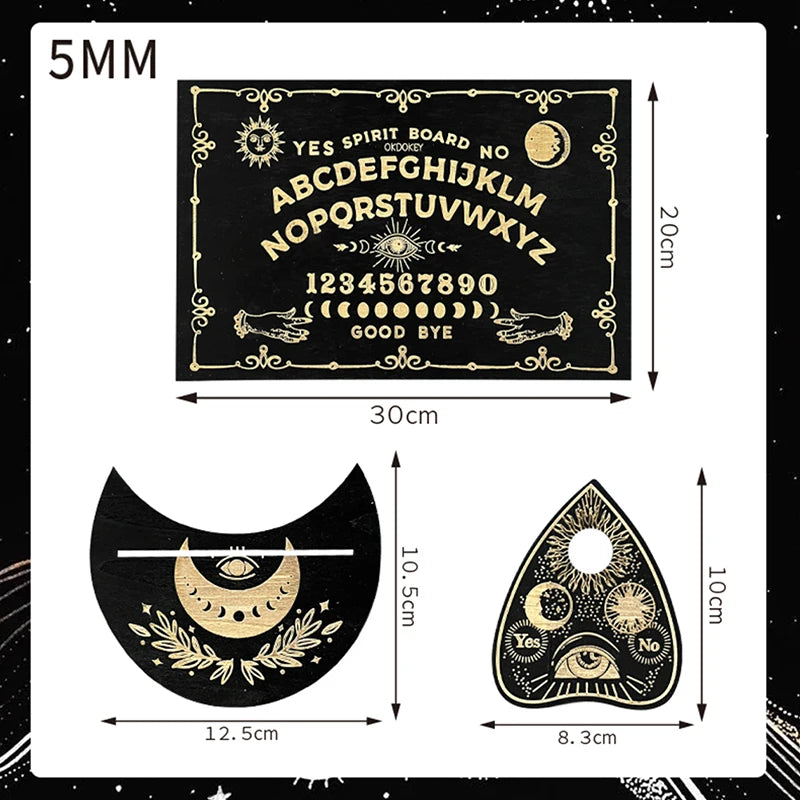 12-Inch Engraved Wooden Pendulum Divination Board