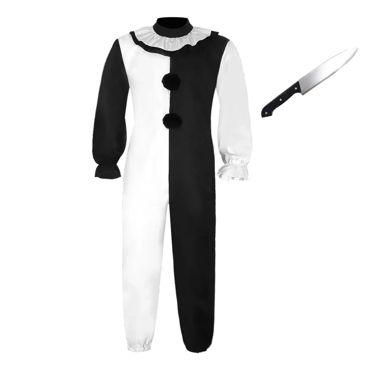 Terrifier Art Clown Costume Joker Disguise Jumpsuit Girls Up Horror Dress Suit Halloween - jumpsuit A / Kids 150