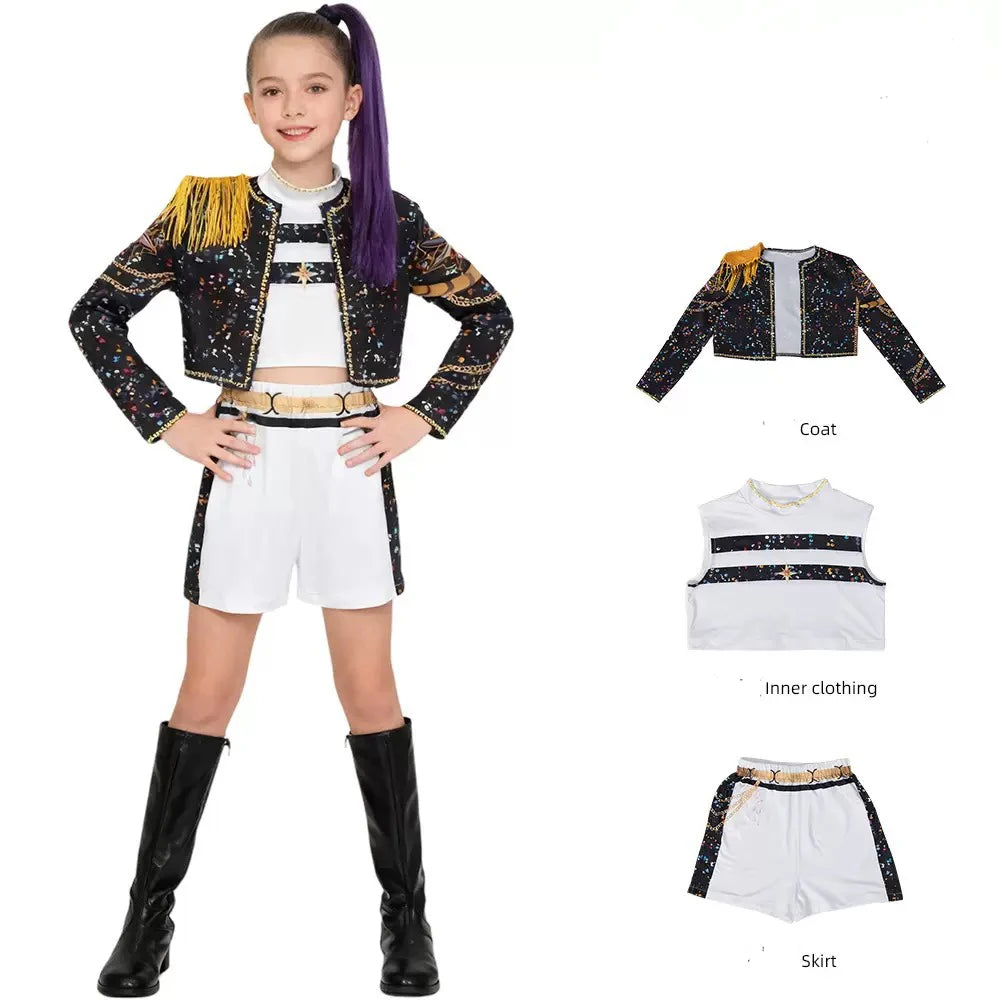 Warrior K Pop Disguise Rumi Costume Zoey Costume Mira Black 3D Printing Group Women - N2 / 140cm