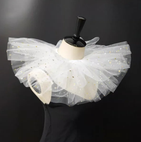 Cosplay Vintage Lady Mesh Neck Collar Edwardian Ruff Circus Costume Props the Sad Clown - View 12