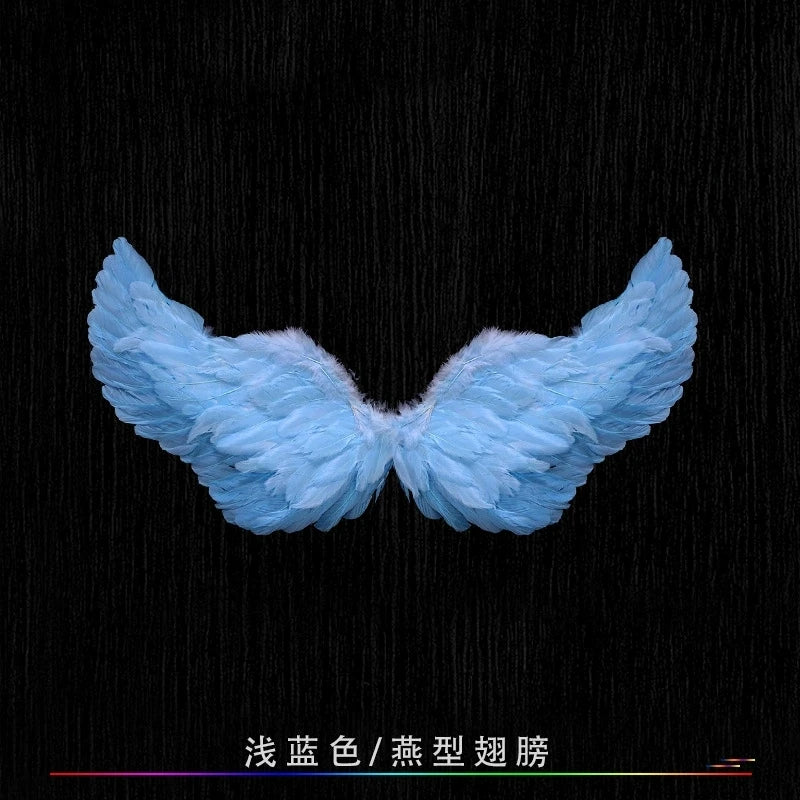 Creative Angel Feather Wings with Elastic Straps Bright Color Lightweight Wings
