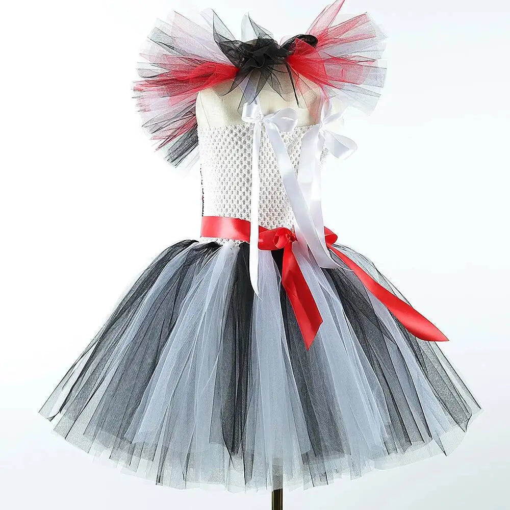 Terrifier Clown Costumes for Girls Scary Killer Circus Clowns Halloween Tutu Dress Outfit for Kids Creepy - product image 5