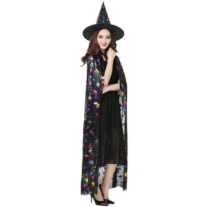 Witch Cloak Pumpkin Caps Scary Bat Wizard Hat - alternate view 9