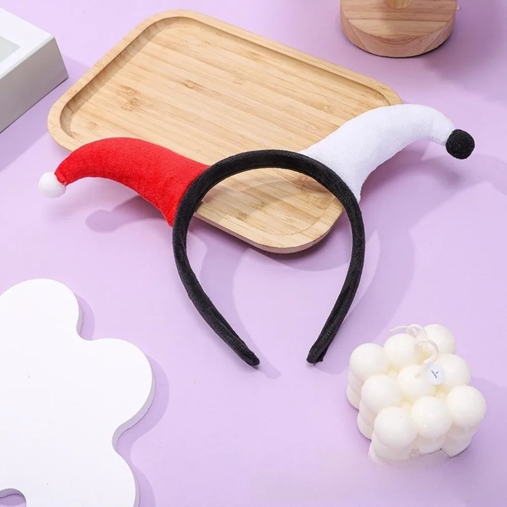 Cute Clown Headband Flexible Colorful Style Costume Hairbands Lightweight Hair Accessories - Red Blue